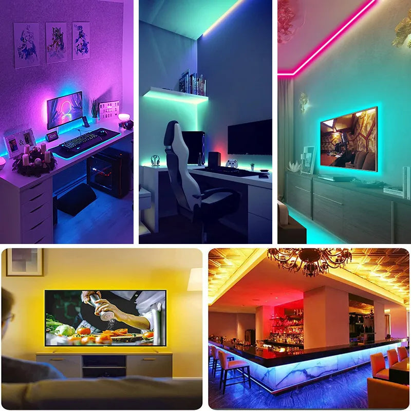 Glow Smart WIFI RGB LED Strip Lights. Work with Alexa/Google Home/Smart Life/Tuya; for Party Room Decor